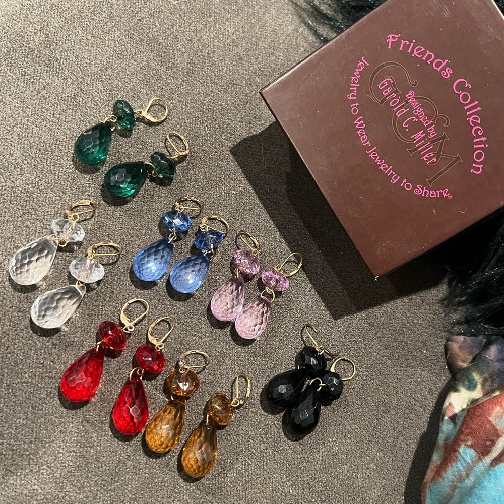 7 pc Garold C. Miller Earrings Friends Collection QVC Jewelry to Wear or Share